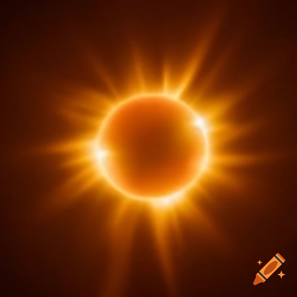 Bright sun shining in clear sky