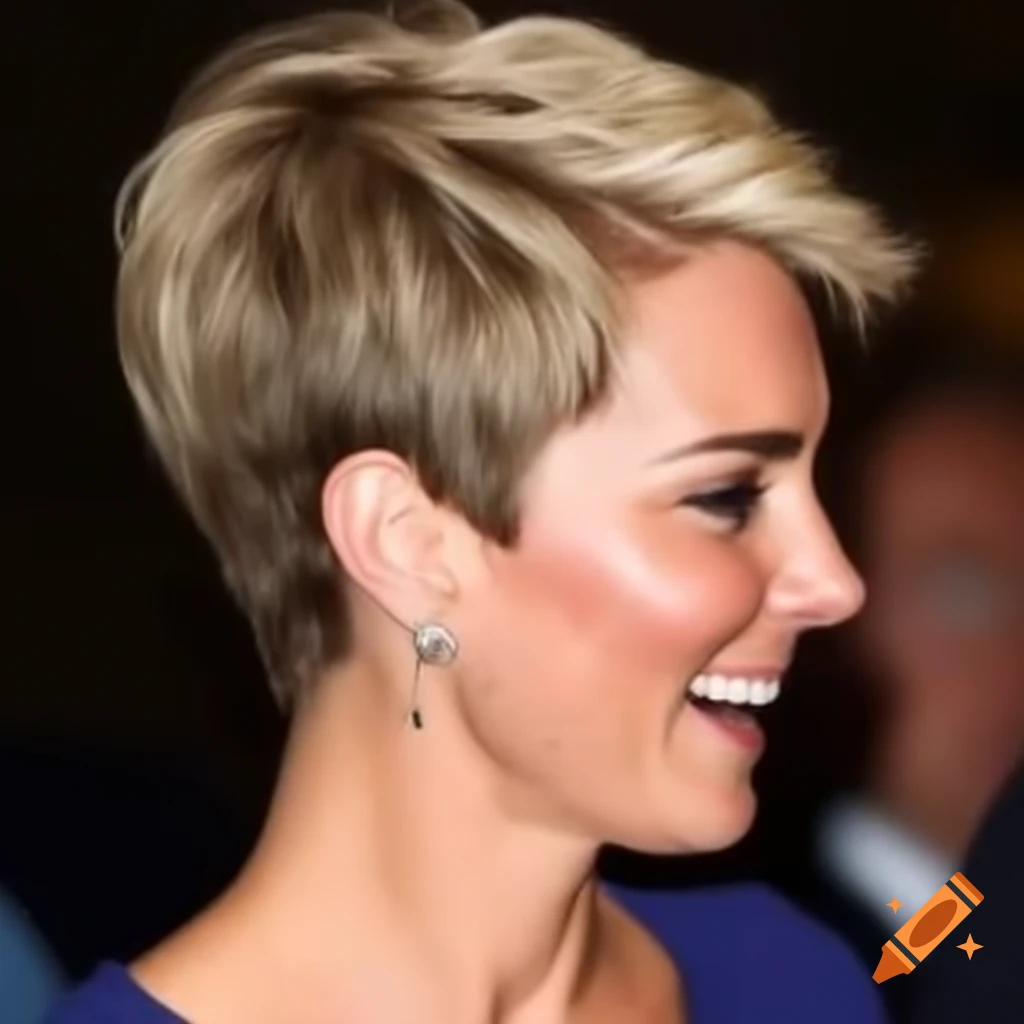 Catherine Middleton showcases her new pixie haircut with clippered back and sides
