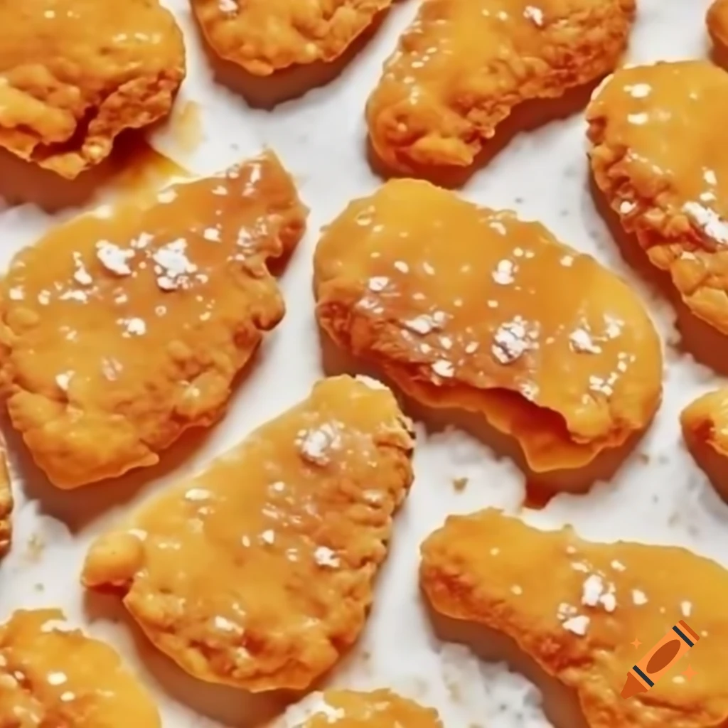 Delicious chicken nuggets served with sugar