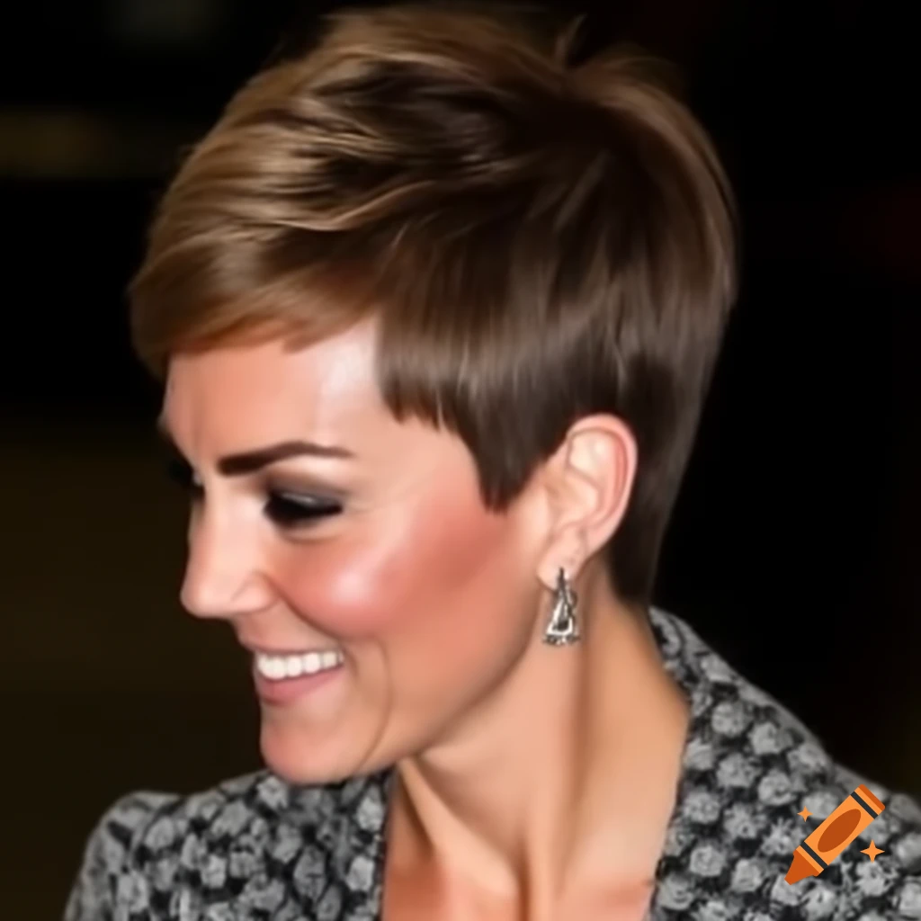 Catherine Middleton showcases her new pixie haircut with clippered back and sides