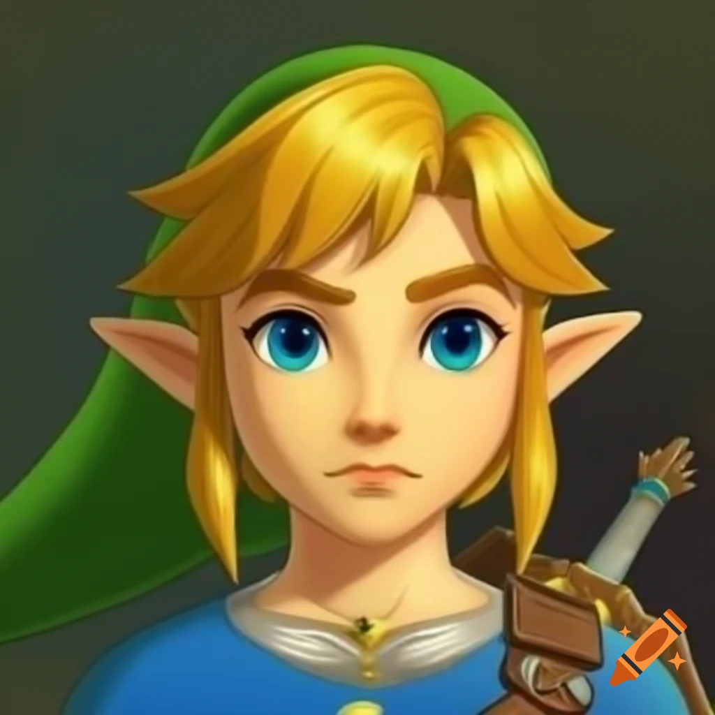 Animated character inspired by the legend of zelda breath of the wild