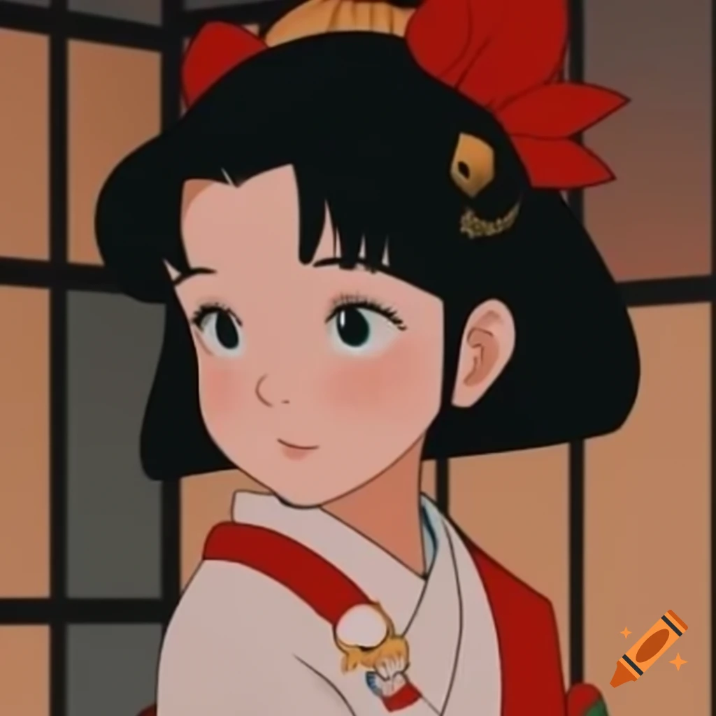 Japanese princess character profile comic in sepia style