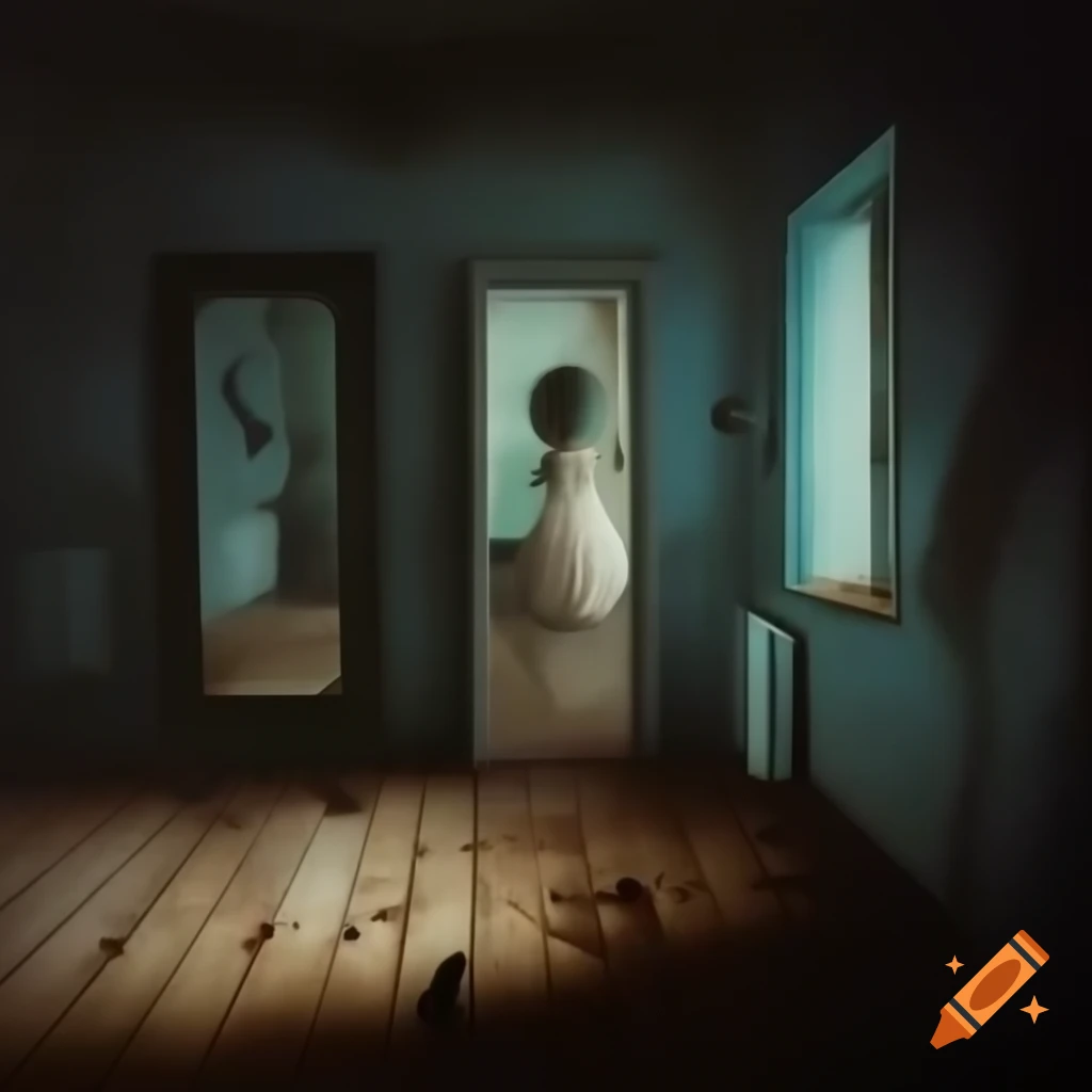 Surreal eerie single cover for 'Through The Mirror' inspired by Jan Švankmajer’s 'Alice'