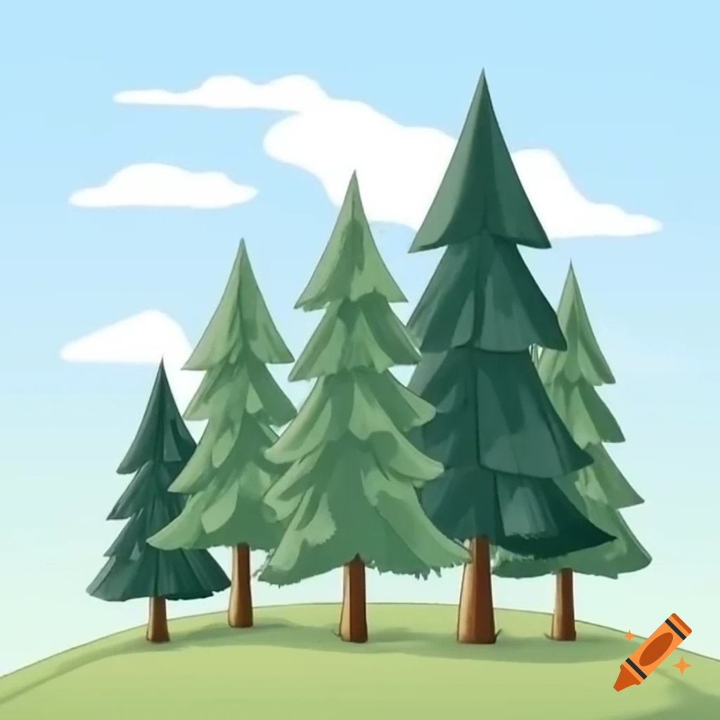 Pine trees in a peaceful natural setting