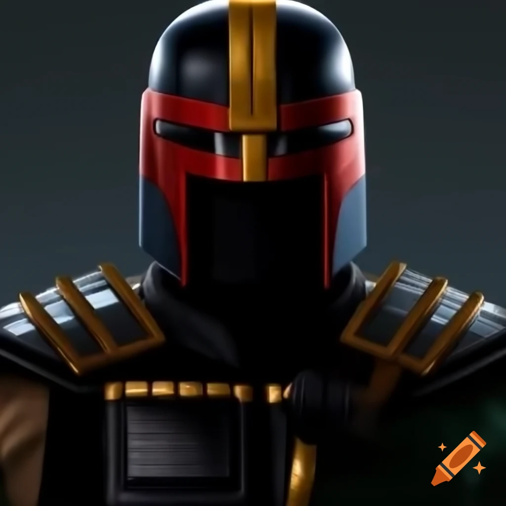Judge Dredd illustrated in the style of Micah Ulrich