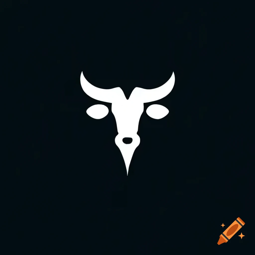 Simple and modern design of a bull's head