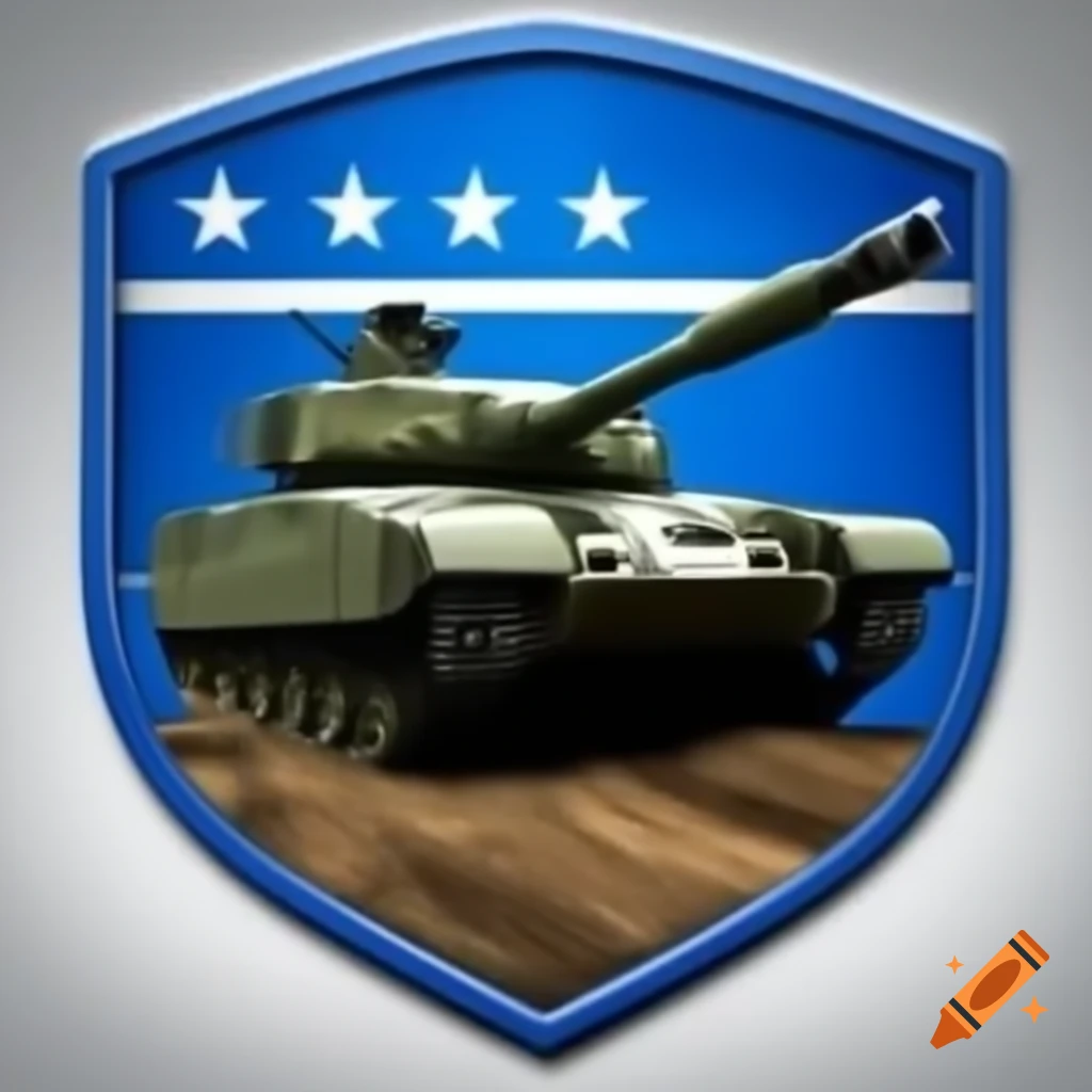 Logo design for Bosniak Tank forces featuring a realistic tank