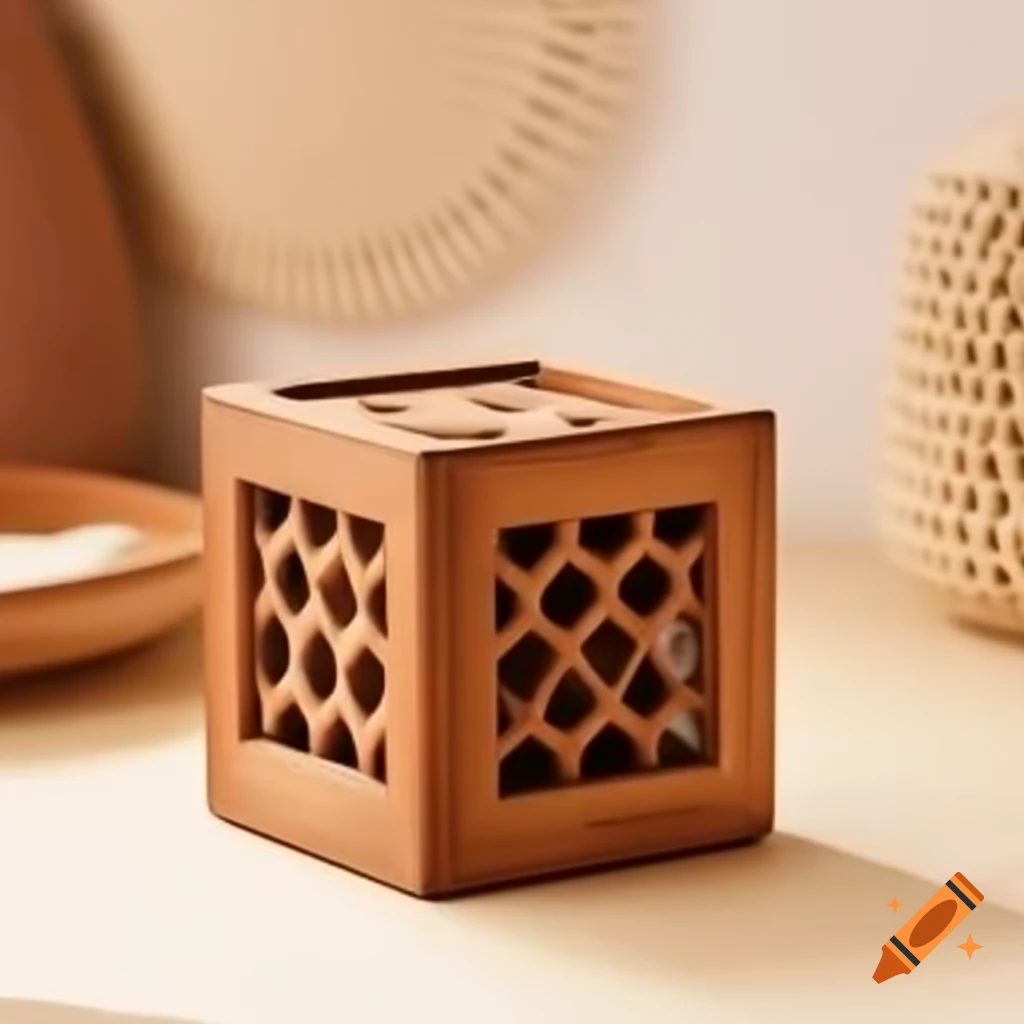 Small wooden storage container from Morocco