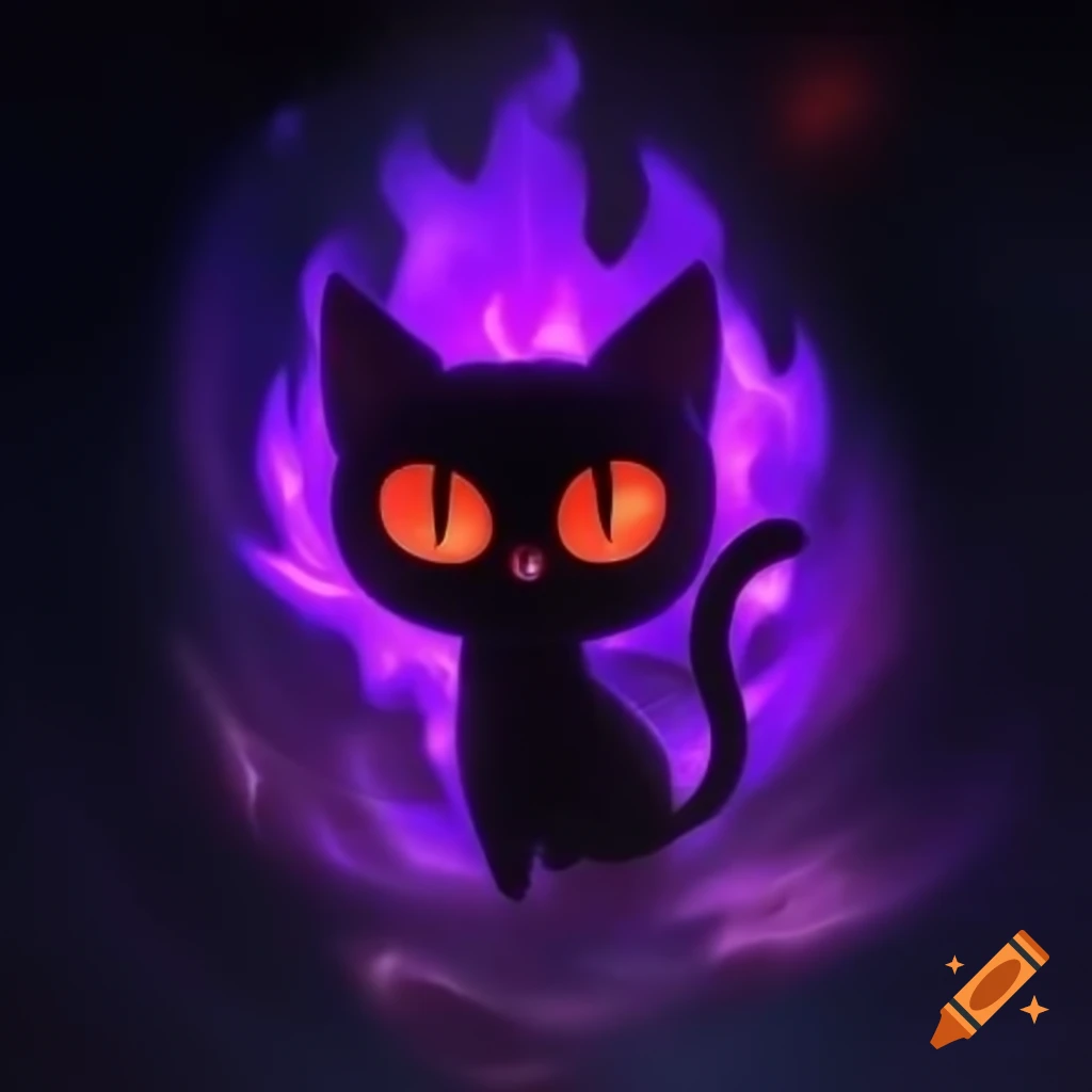 Black Silhouette Cartoon Mouse With Long Nose And Pink Glowing Eyes On 