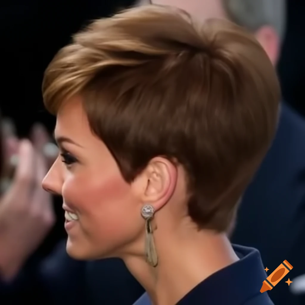 Catherine Middleton showcases her new pixie haircut with clippered back and sides