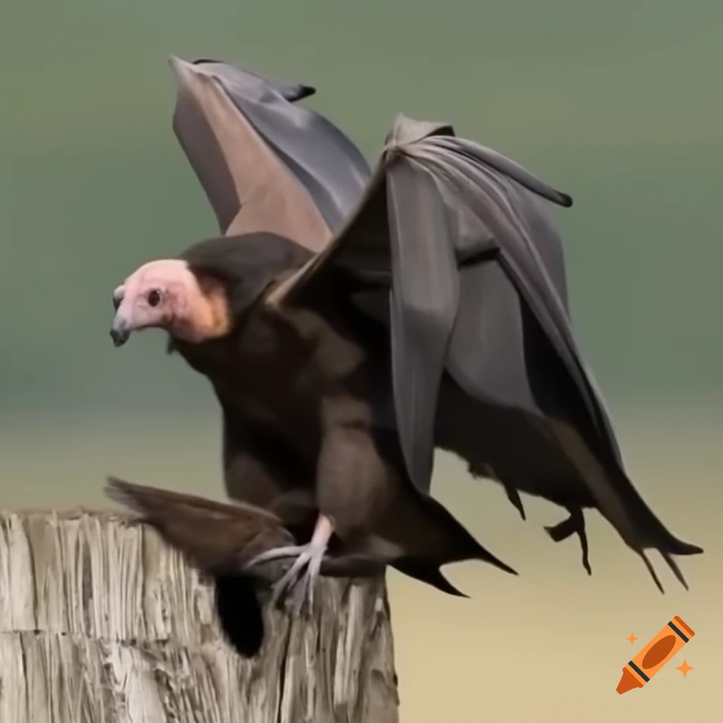 Vulture bats in flight
