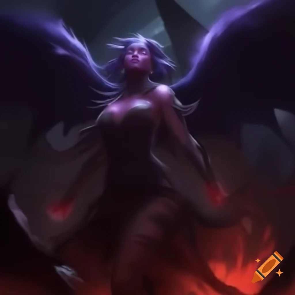 Intense dream realm battle scene with radiant character Aurelia