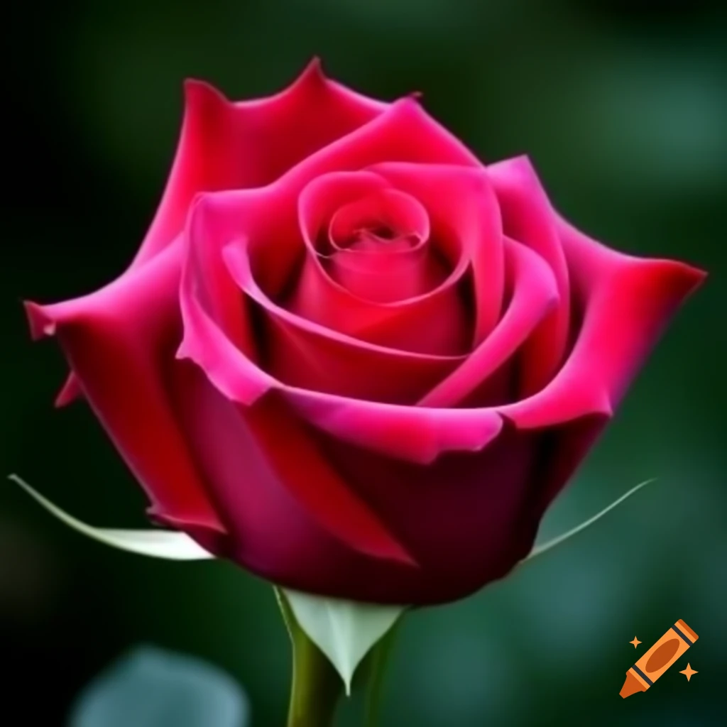 Imaginary unique rose with beautiful features