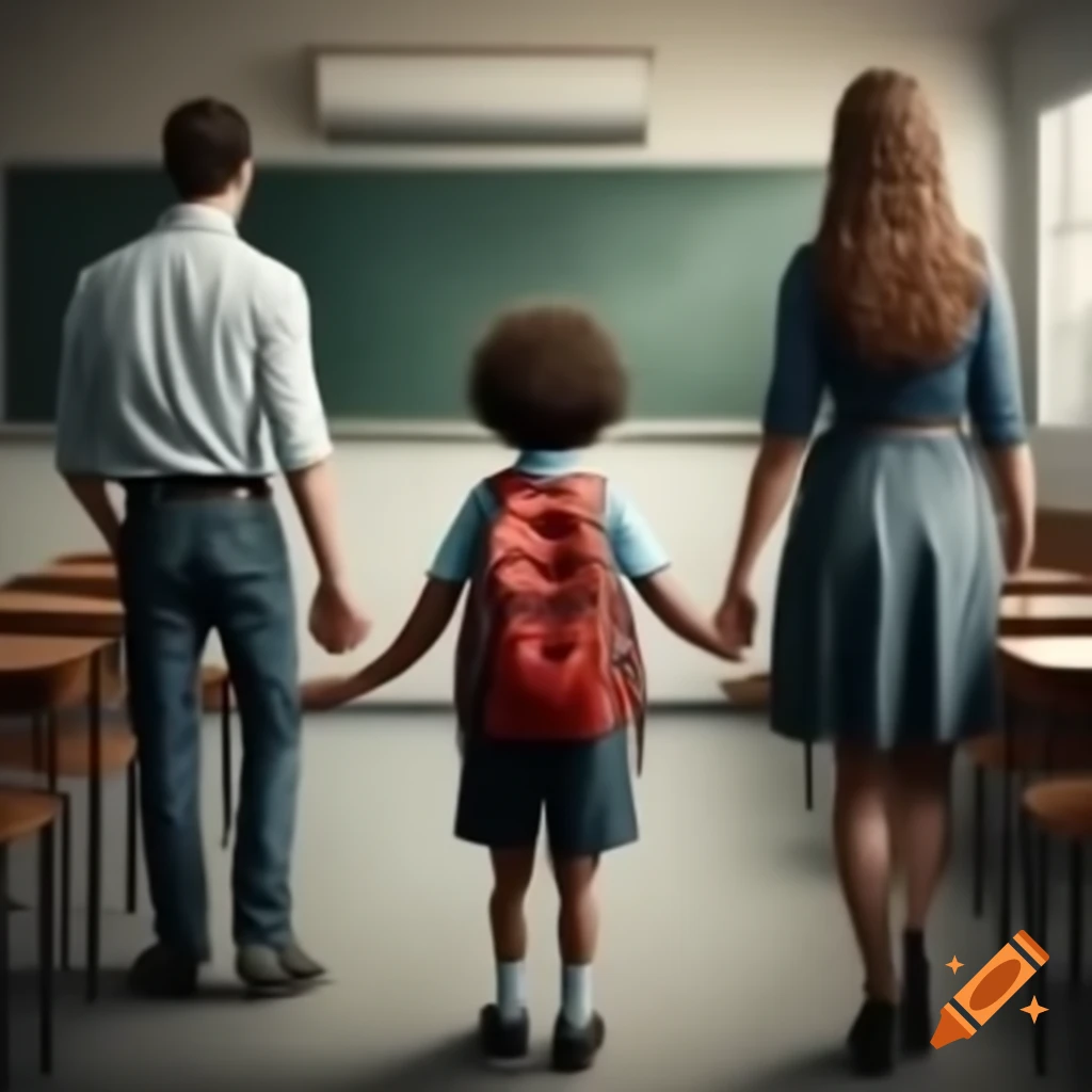Timeline of growth from child in classroom to adult with mentor