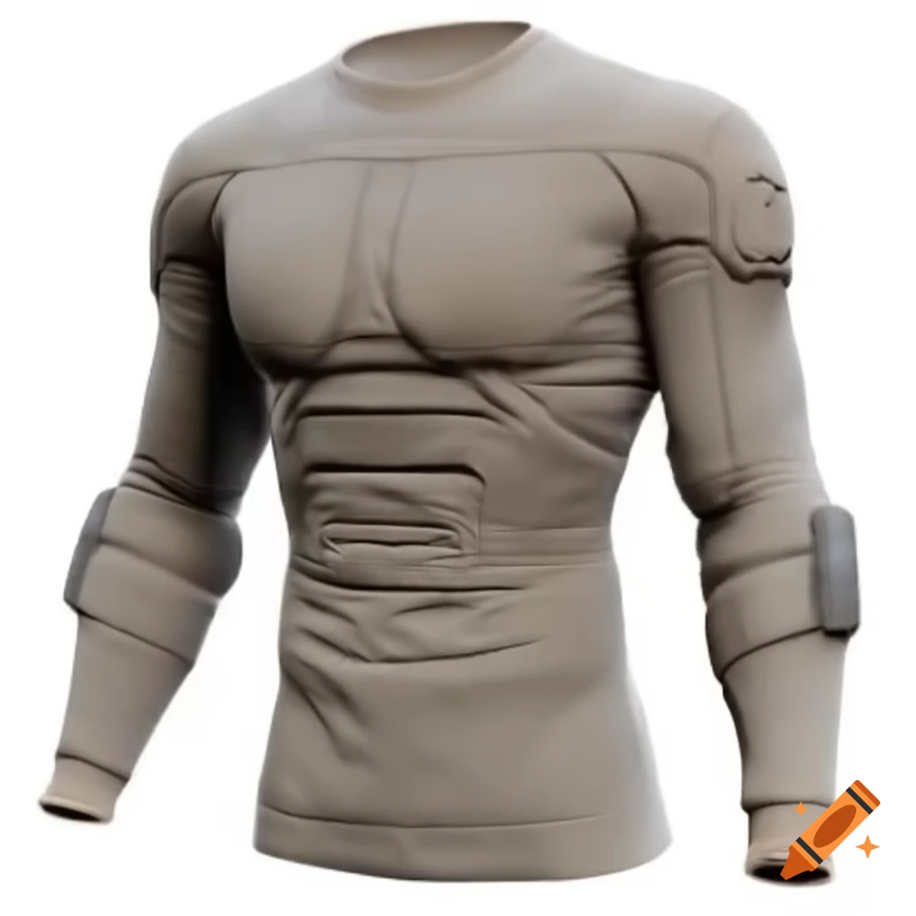 Ancient sci-fi compression shirt with bulky padding