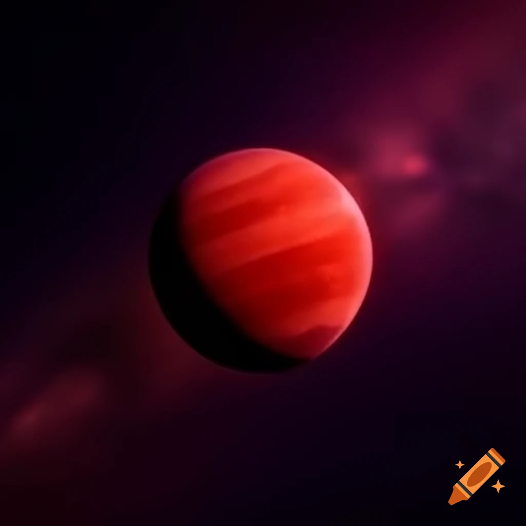 Red planet against a starry background