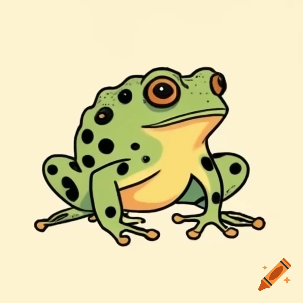 Cartoony frog in Alphonse Mucha art nouveau style, oil painting