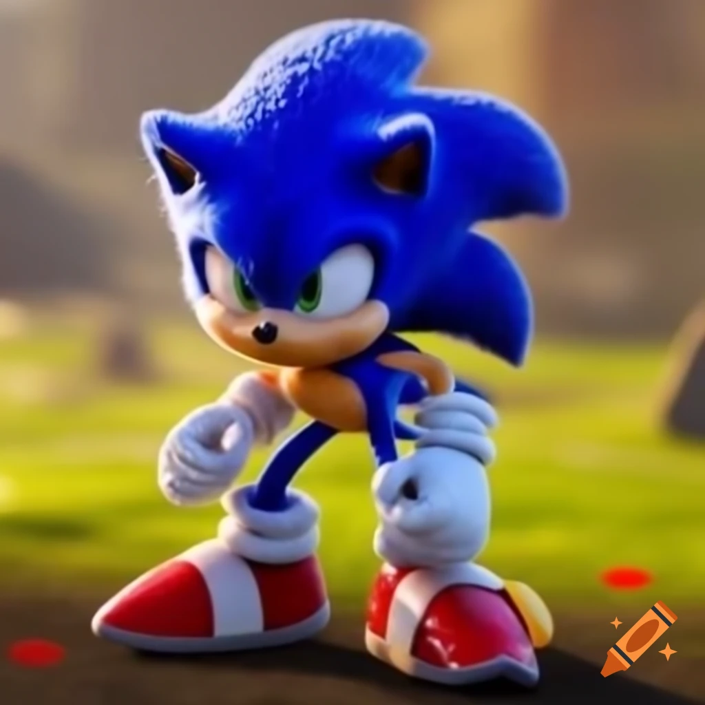 Sonic the Hedgehog character in dynamic pose