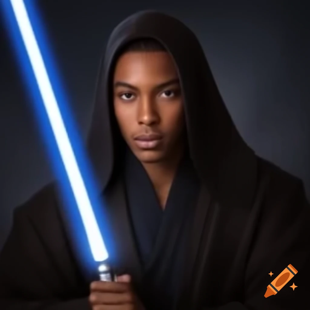 Bijan Robinson wielding a lightsaber