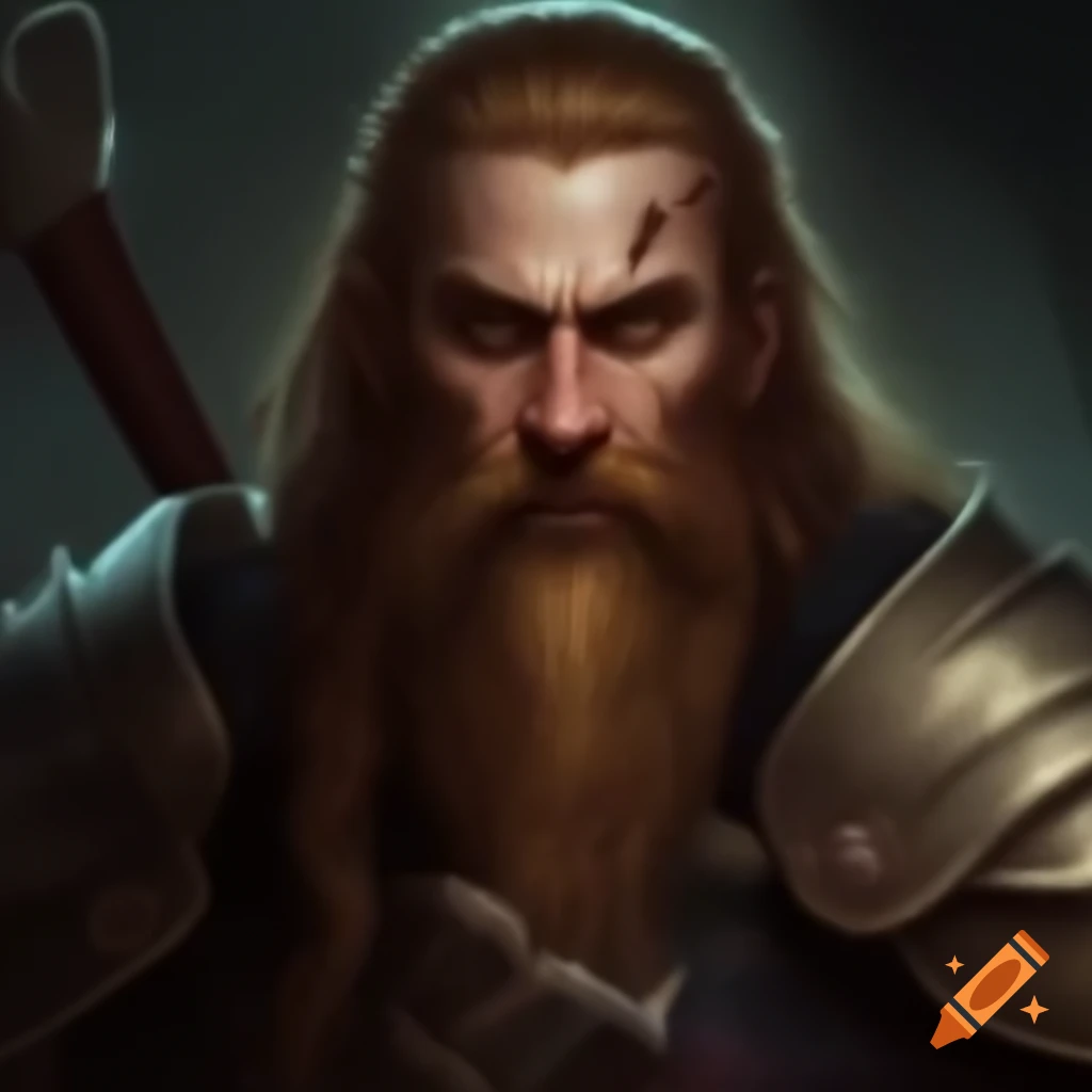 Male dhampir character from Dungeons and Dragons