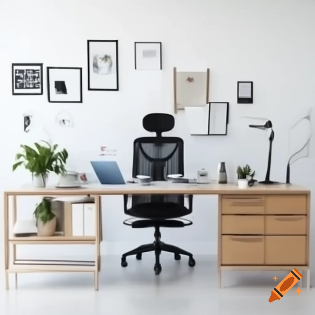 Medical consultation room with desk, infusion stand, chairs, and white walls