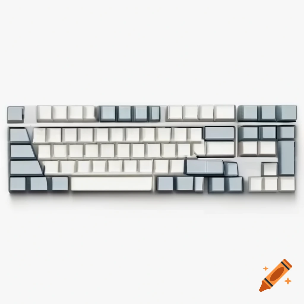 Top down view of a blank mechanical keyboard