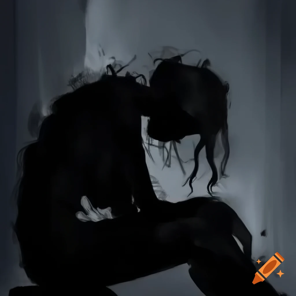Abstract representation of depression through broken art