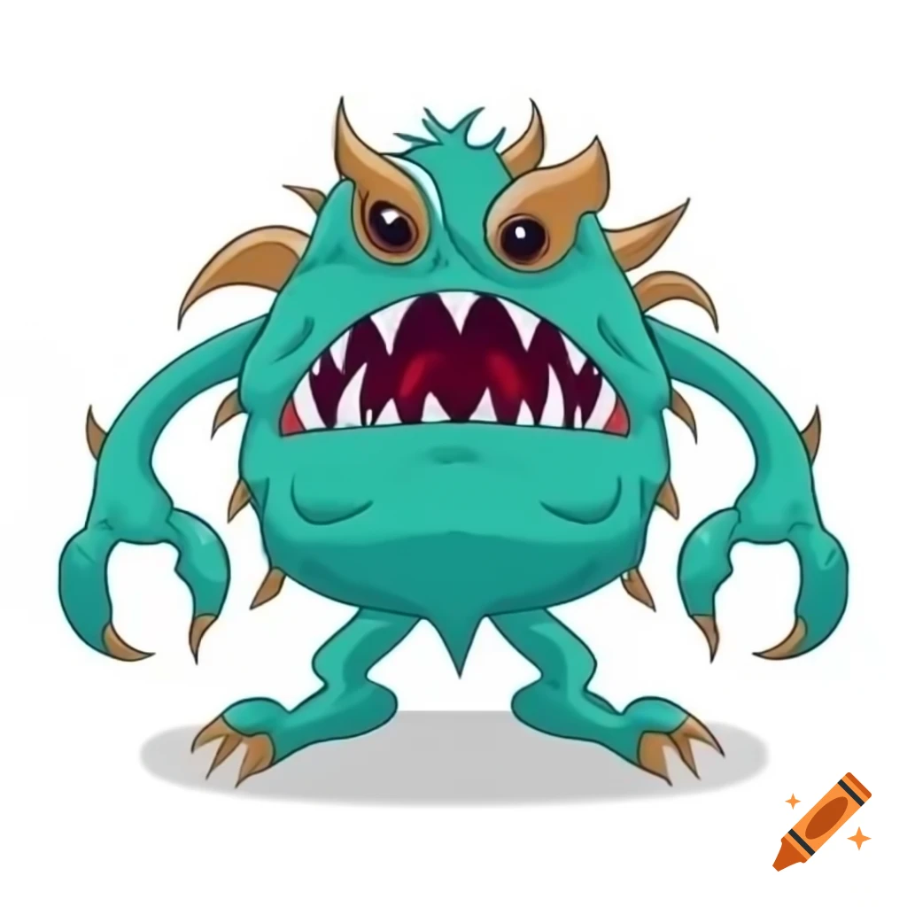 Abstract representation of a monster on craiyon