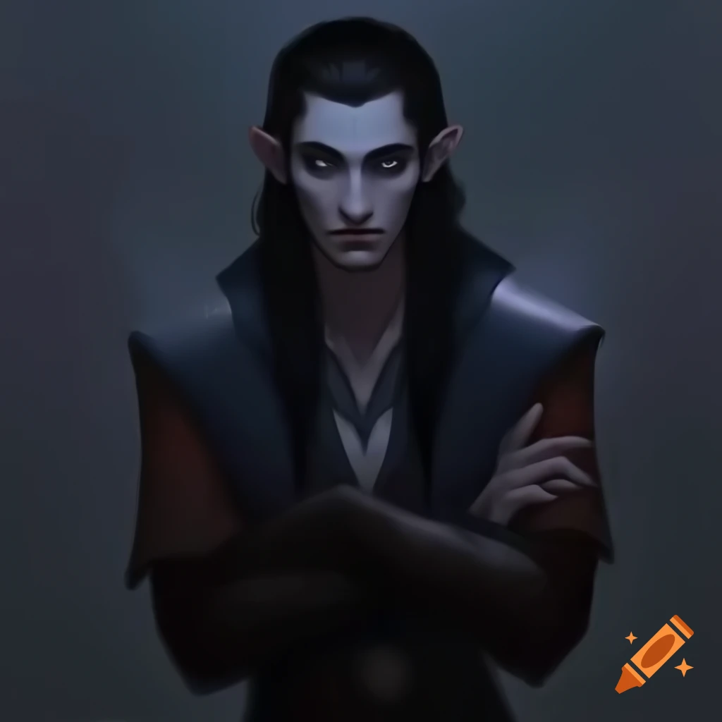 Character illustration of Dorian 'Tanja' Blackthorne standing with straight posture