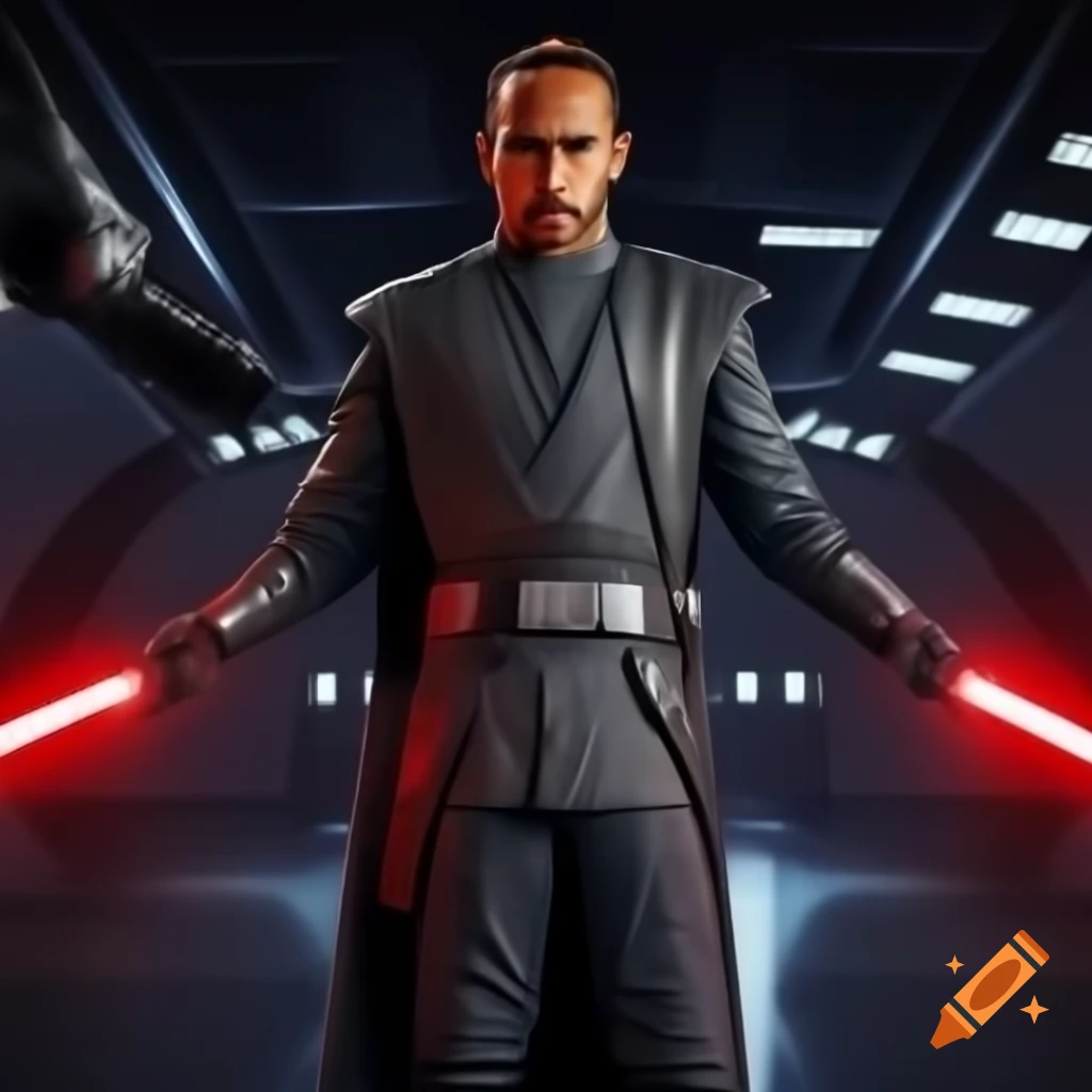 Lewis Hamilton in Star Wars inspired futuristic armor