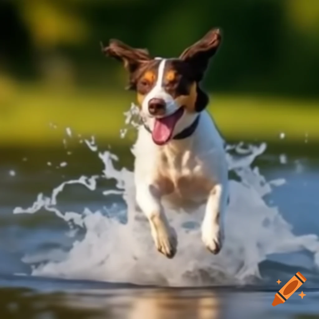 Abstract representation of water dog element