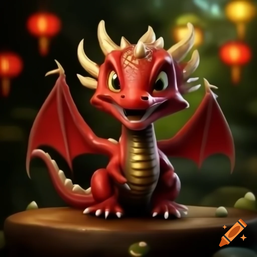 Chinese dragon wishing 'happy birthday' for the year of the dragon