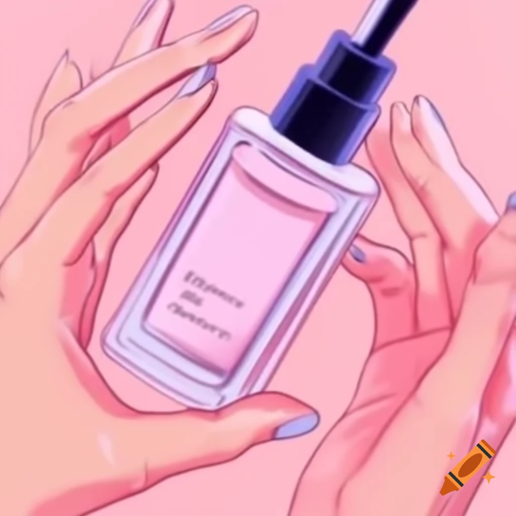 Aesthetic pastel pink skincare products arrangement