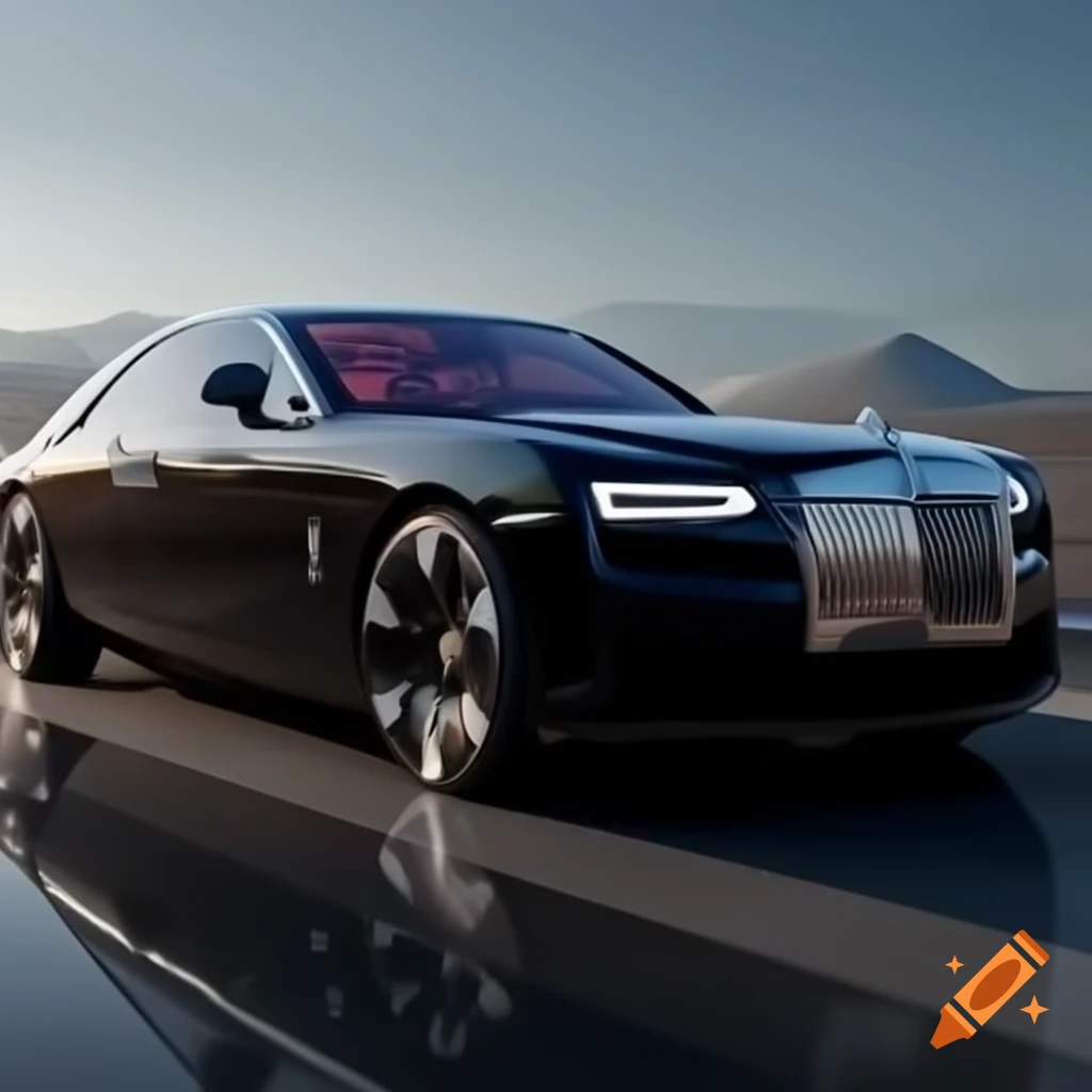 2025 rollsroyce spectre barchetta with black top and red body on Craiyon