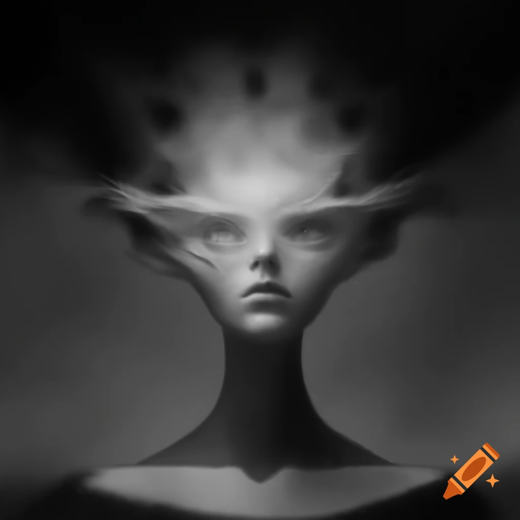 Surrealist monochrome artwork