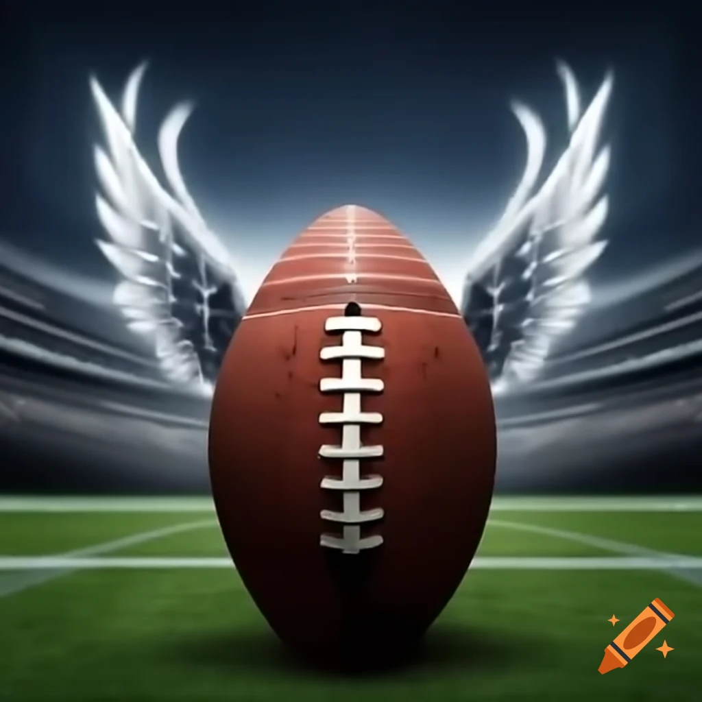 NFL football design featuring wings