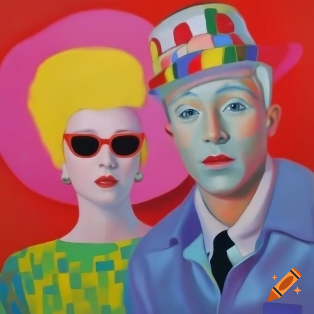 David Hockney disco painting featuring people dancing