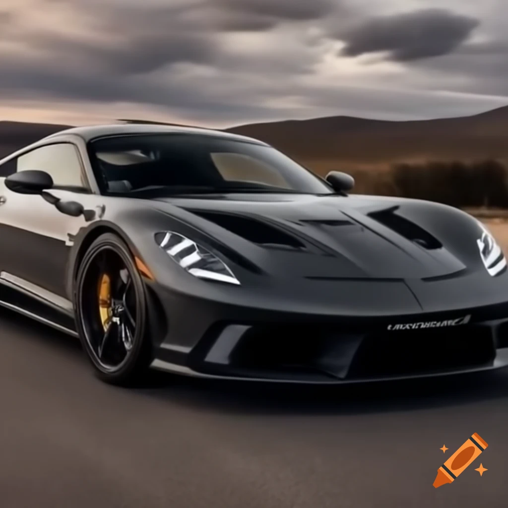 Desenho de um carro esportivo futurista de 2024