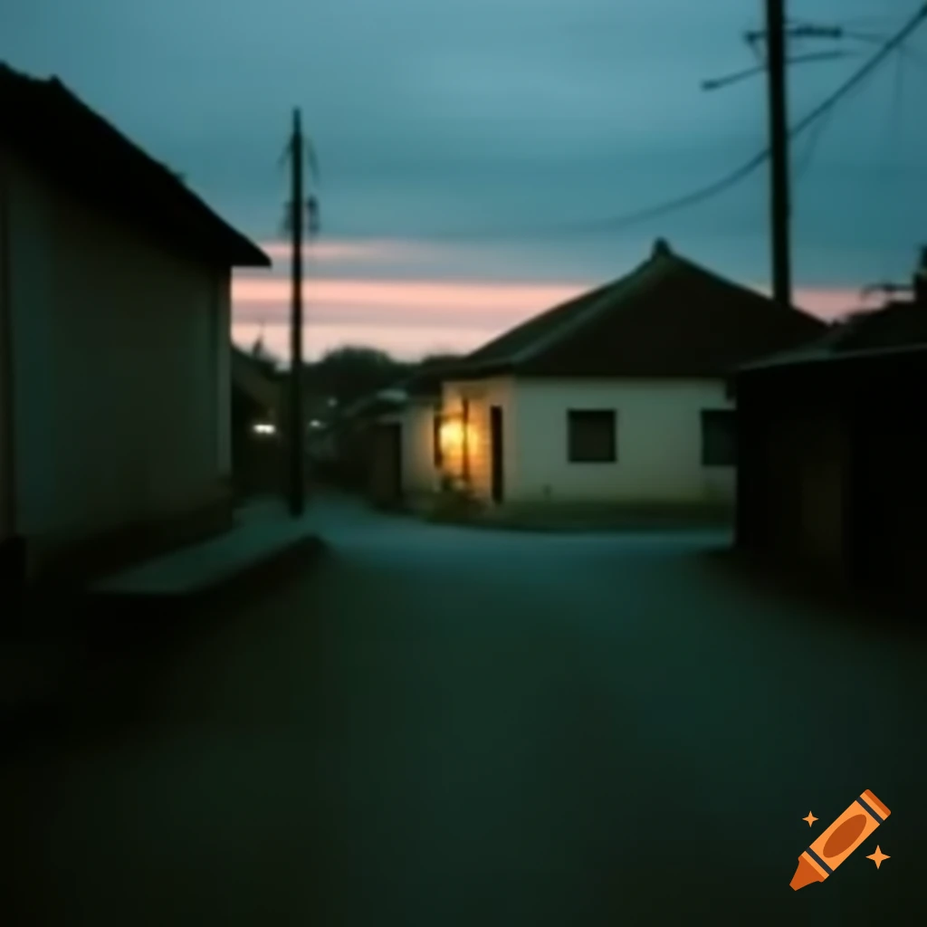 Quiet evening in a small village