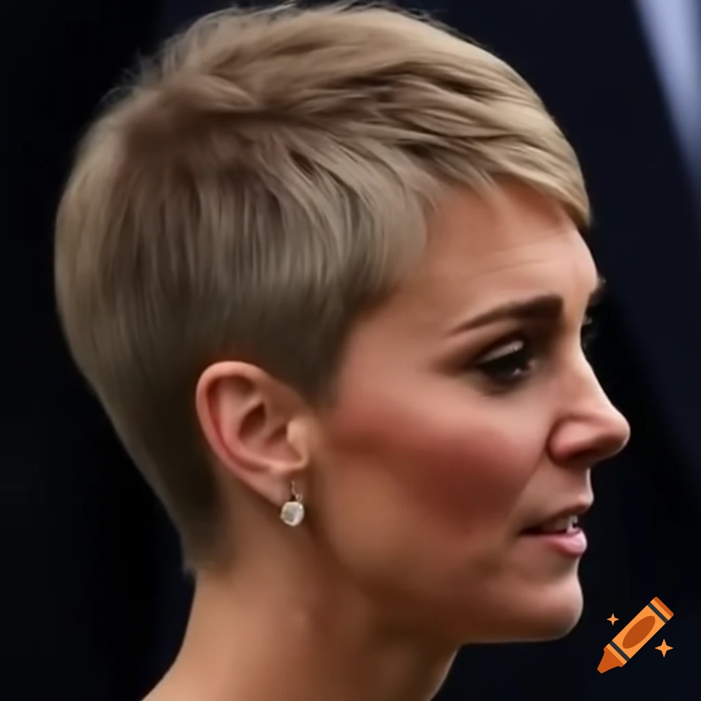 Catherine Middleton showcases her new pixie haircut with clippered back and sides