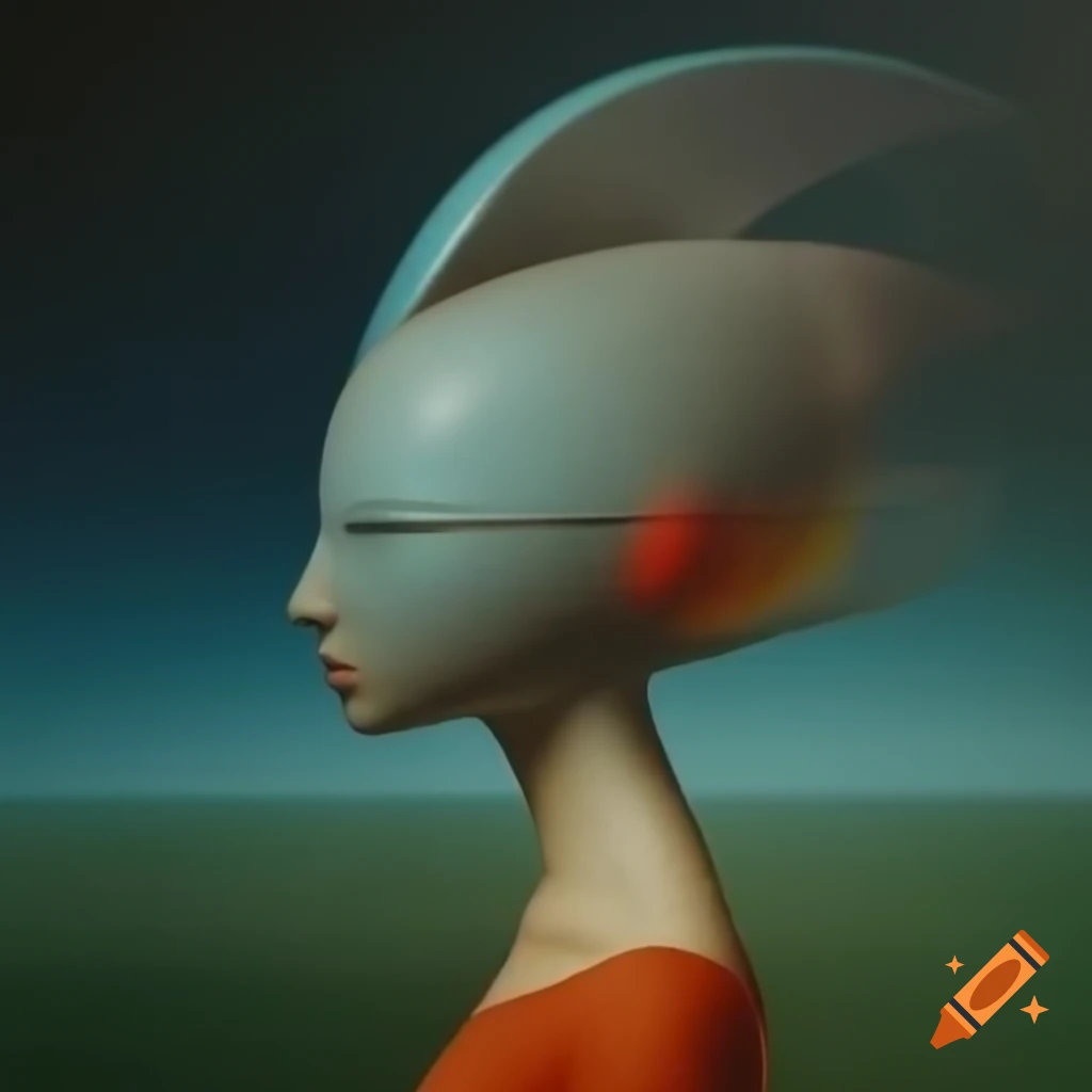 Surrealist art piece with abstract elements