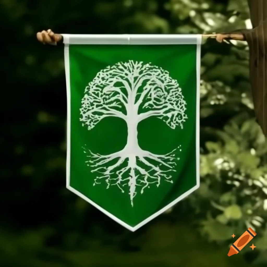 Imperial flag featuring a tree symbol for a great elven empire
