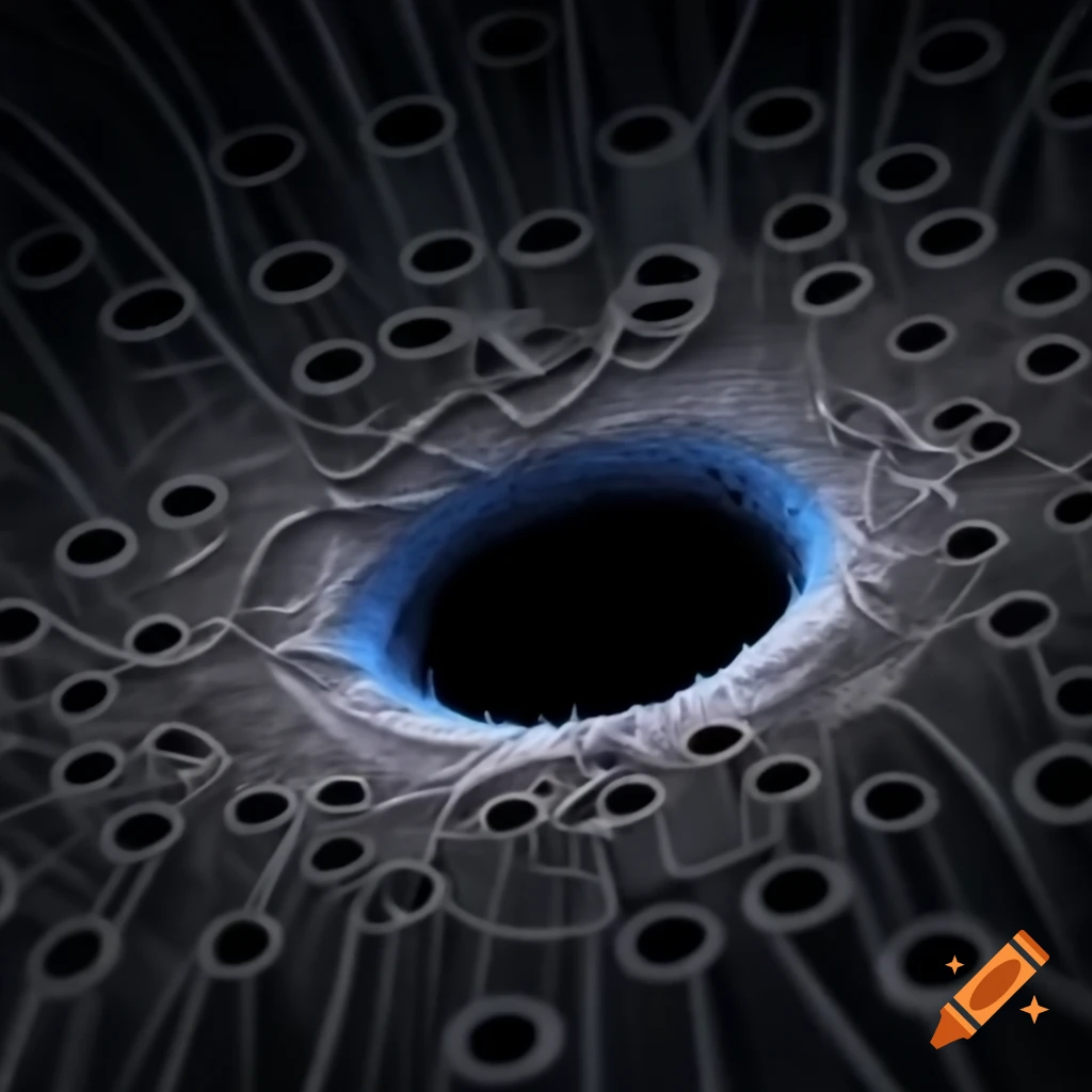 Close-up of stringy black hole in vacuum from Calabi Yau manifold
