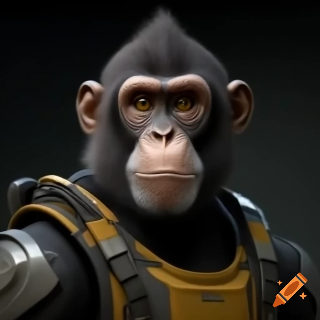 Jim Waddell character as a tech monkey