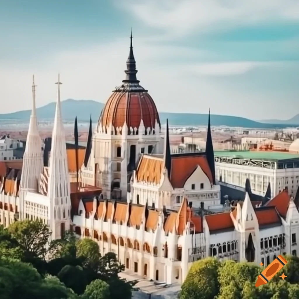 Hungarian Zsolnay tiles on Budapest building
