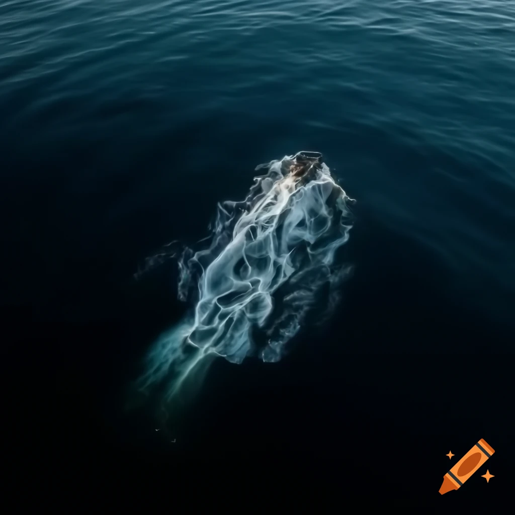 Mysterious scene of the sea turning black