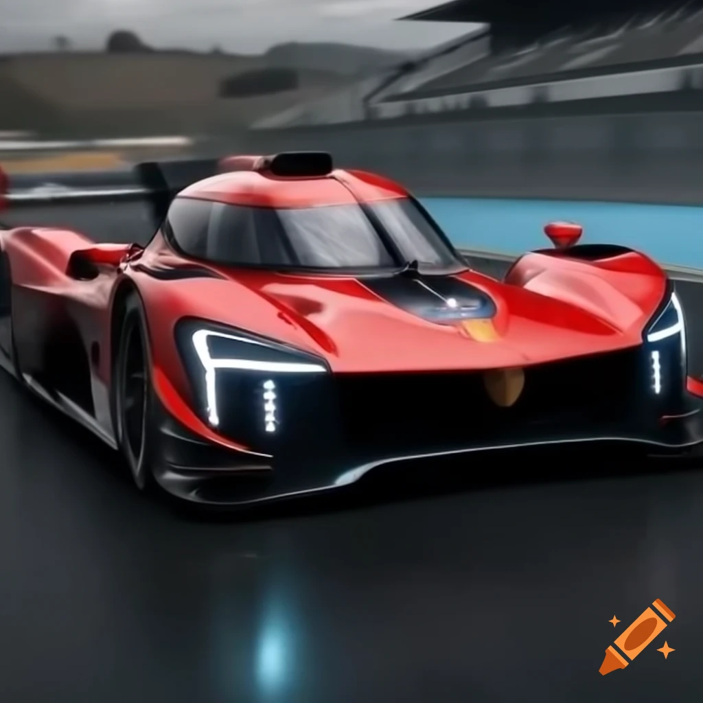 Buick Le Mans hypercar racer in action