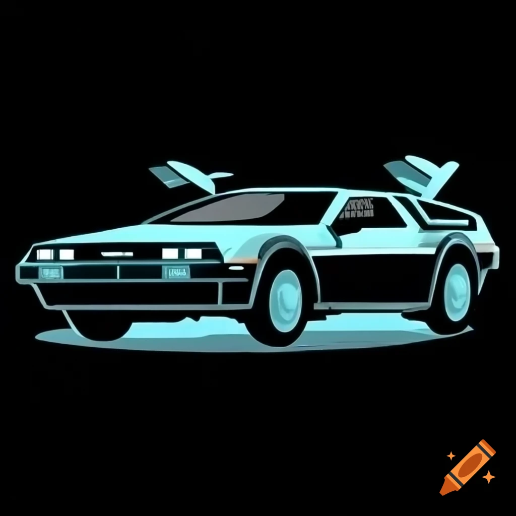 Side profile of a DMC DeLorean factory model