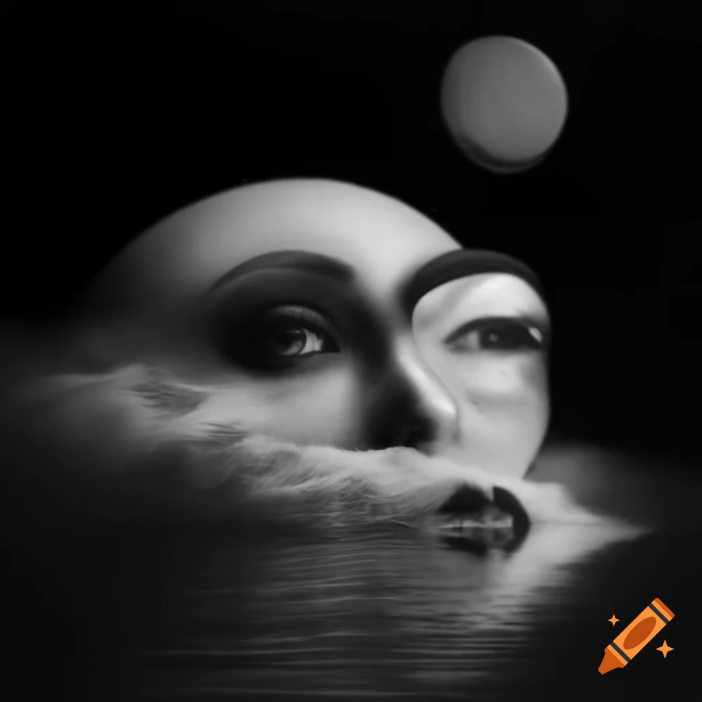 Surrealist monochrome artwork