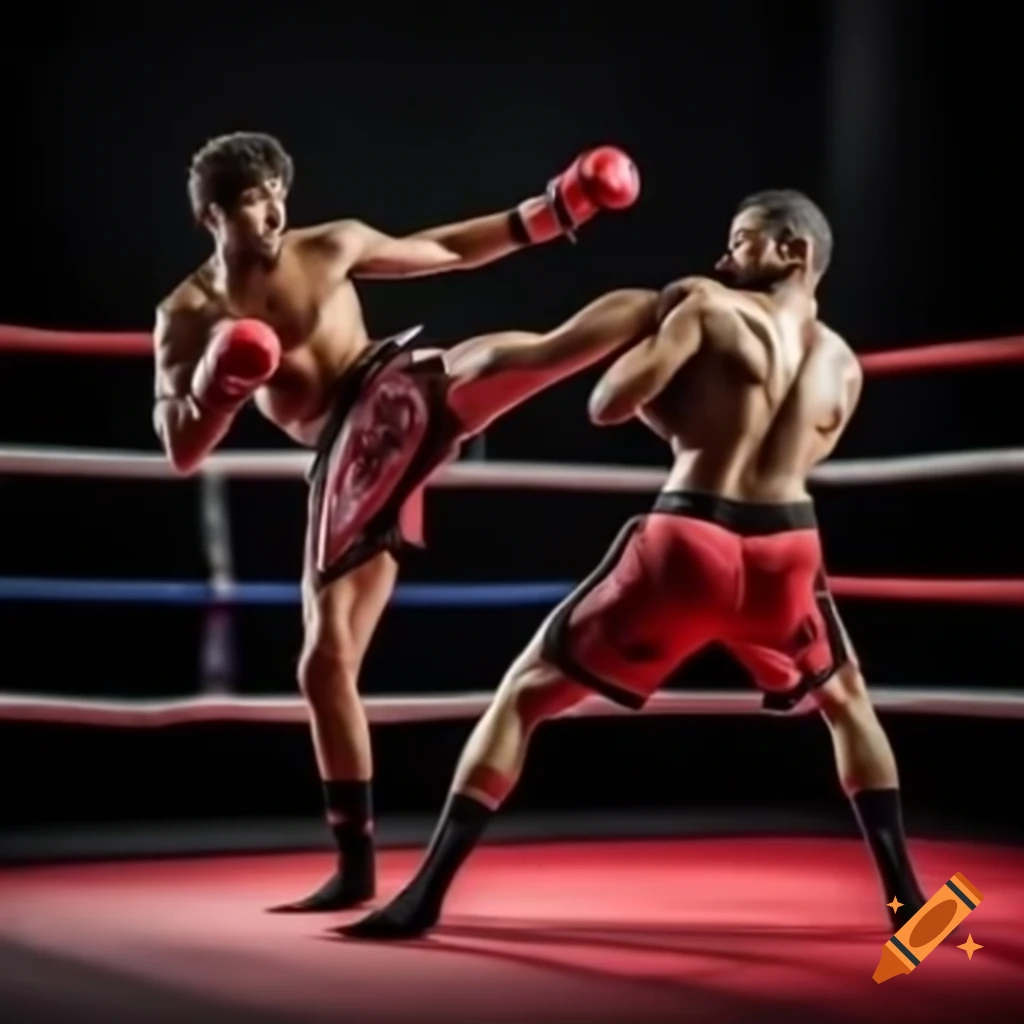 Kickboxing action scene